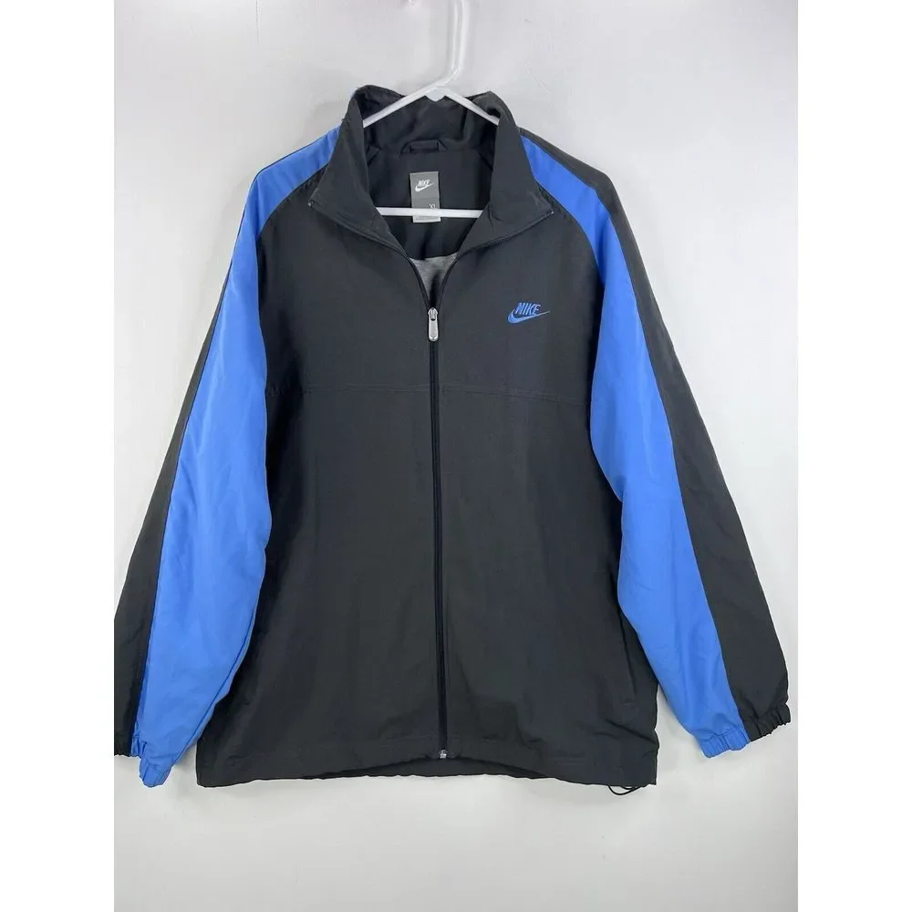 Nike Men's Track Jacket Lined Full Zip 229690-060 Two Tone‎ Blue/Gray Size XL